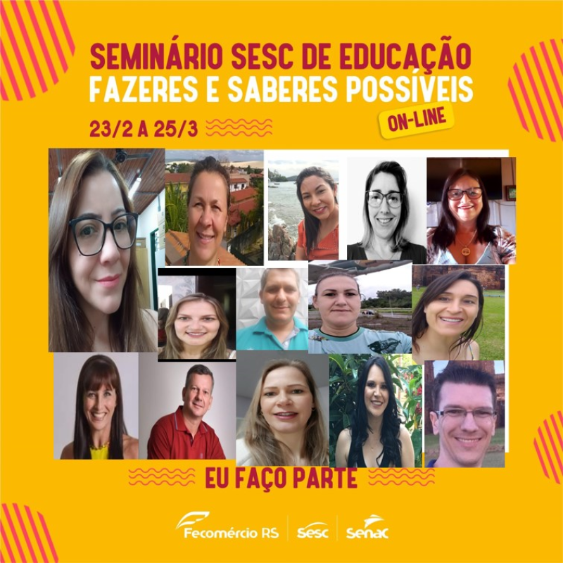 PROFESSORES DAS ESCOLAS MUNICIPAIS PARTICIPAM DO SEMINÁRIO SESC DE EDUCAÇÃO ON-LINE
